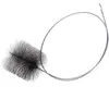 A black brush with a silver wire handle on a white background. Produktbild-Vorschau