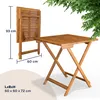 CASARIA® Balkonmöbel Set 2 Personen Wetterfest Holz Produktbild-Vorschau 6