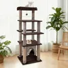 Tiragraffi COSTWAY, 148 cm, albero per gatti con grotta per Anteprima dell’immagine prodotto 1