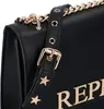 REPLAY Umhängetasche Crossbody Bag Black / Gold schwarz Produktbild-Vorschau 8