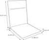 Diagram of a chair cushion with dimensions indicated. Produktbild-Vorschau