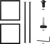 A flat lay image displaying components for assembling table legs. Anteprima dell’immagine prodotto
