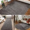 Teppich Wohnzimmer Hochflor Einfarbiges Design Langflor Produktbild-Vorschau 3
