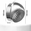 Nerezová ventilační mřížka Ø100 mm – venkovní nástěnný Náhled obrázku produktu 6