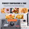 A collage of fried foods and a close-up of a fryer's control panel. Náhľad obrázku produktu