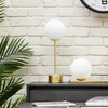 Dris Gold Nachttischlampe mit Glaslampenschirm Produktbild-Vorschau 3