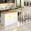 Uittrekbare bartafel met lederen bekleding, draaibare Productafbeelding-voorbeeld 3