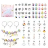 Kit braccialetti fai da te bambini, 60 perline e ciondoli, Anteprima dell’immagine prodotto 1