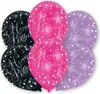 Amscan 9901070, Spielzeugballon, Latex, Schwarz, Pink, 10 Produktbild-Vorschau 1