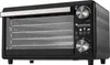 A black TurboTronic dehydrator with multiple racks is shown from a front-side angle against a white background. Produktbild-Vorschau