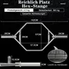 COSTWAY Trap Bar, 142 cm halterstang met 2 veersluitingen Productafbeelding-voorbeeld 3