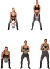 A collage of images showing a woman performing kettlebell exercises. Produktbild-Vorschau