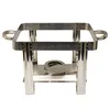A stainless steel chafing dish frame with a fuel holder. Produktbild-Vorschau