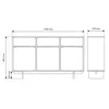 Selsey WUWU - Sideboard 3-türig mit 3 Schubladen Greige 150 Produktbild-Vorschau 5