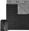 GOPLUS Doppelschlafsack mit 2 Kissen, 220x150cm Schlafsack Produktbild-Vorschau 7