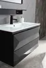 Badmöbel Set 90cm Miran Schwarz Hochglanz Keramik Becken Produktbild-Vorschau 5