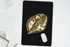 MuchoWow® Mauspad Mousepad Blatt - Schwarz und Gold - Produktbild-Vorschau 5