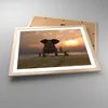 Gerahmtes Poster - Rahmen in heller Eiche - Elefant Ufer Produktbild-Vorschau 3