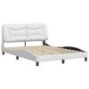 The Living Store Bettgestell mit LED Weiß 140x200 cm Produktbild-Vorschau 4