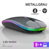Bezdrôtová herná myš RGB - dobíjacia myš Bluetooth s LED Náhľad obrázku produktu 1