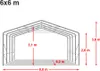 TOOLPORT Tenda da pascolo 6x6m telone in PVC 850 N verde, Anteprima dell’immagine prodotto 4