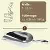 Aluminium Abwiegeschaufel 400 ml Rund Futterschaufel Alu Produktbild-Vorschau 2