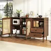 Drewniany kredens Fortuna Lai z 2 drzwiami i 3 szufladami - Podgląd zdjęcia produktu 4