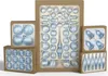 39 tlg. Glas-Weihnachtskugeln Set in Ice Blau Silber Regen Produktbild-Vorschau 4
