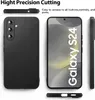 Collage of images showing a black phone case from different angles, including a close-up of the camera area and a view of the phone screen with the case on. Produktbild-Vorschau