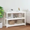 Tavolo consolle bianco 110x40x74 cm in legno di pino Anteprima dell’immagine prodotto 2