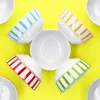 Split rouge rayé 6x bol à céréales Ø14cm 400ml porcelaine 6 Voir les images du produit 4