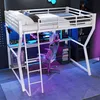 Hochbett mit Schreibtisch und LED-Beleuchtung, 90x200 cm, Produktbild-Vorschau 3