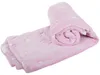 A pink blanket with white stars and clouds pattern, rolled up on itself. Anteprima dell’immagine prodotto