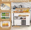 COSTWAY Wózek kuchenny i stolik barowy, wyspa kuchenna z Podgląd zdjęcia produktu 4