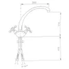 A technical drawing of a faucet with dimensions indicated. Produktbild-Vorschau
