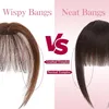 Clip-in pony van echt haar, dunne, donkerbruine pony, 10 Productafbeelding-voorbeeld 9