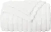 vidaXL Coperta in pile bianca 240 x 220 cm Anteprima dell’immagine prodotto 4