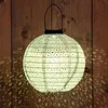 Lanterna LED solare in tessuto, rotonda, verde chiaro - 25 Anteprima dell’immagine prodotto 1