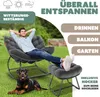KESSER® Schaukelstuhl für drinnen & draußen mit Fußstütze Produktbild-Vorschau 4