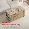 WOLTU Couchtisch höhenverstellbar, mit Rollen, Hebeplatte Produktbild-Vorschau 4