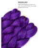 Capelli sintetici per trecce, colore viola, lunghezza 24 Anteprima dell’immagine prodotto 3