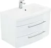 Badmöbel Luna 80 mit runder Front weiss hochglanz Produktbild-Vorschau 1