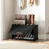 FABATO 3-stufiger Schuhschrank mit Tür, Kunststoff-Regal Produktbild-Vorschau 5
