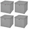 4 Stück Hellgrau Faltbox 28 x 28 x 28 cm Aufbewahrungsbox Produktbild-Vorschau 1