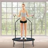KOMFOTTEU 2-in-1 Fitness Trampolin, Ø 101 cm Produktbild-Vorschau 2