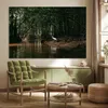 MuchoWow® Poster Reiher - Wald - See 180x120 cm - Produktbild-Vorschau 3