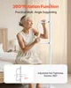 An elderly woman is using a white support pole next to a bed. Anteprima dell’immagine prodotto