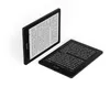 Two black e-readers are displayed on a white background. One is angled towards the viewer, while the other is positioned behind and to the left, also angled. Produktbild-Vorschau