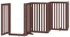 Puerta para perros plegable 6 paneles madera álamo marrón Vista previa de la imagen del producto 4