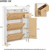 Flieks Schmal Schuhschrank mit 3 Klappen, Rattan Produktbild-Vorschau 7